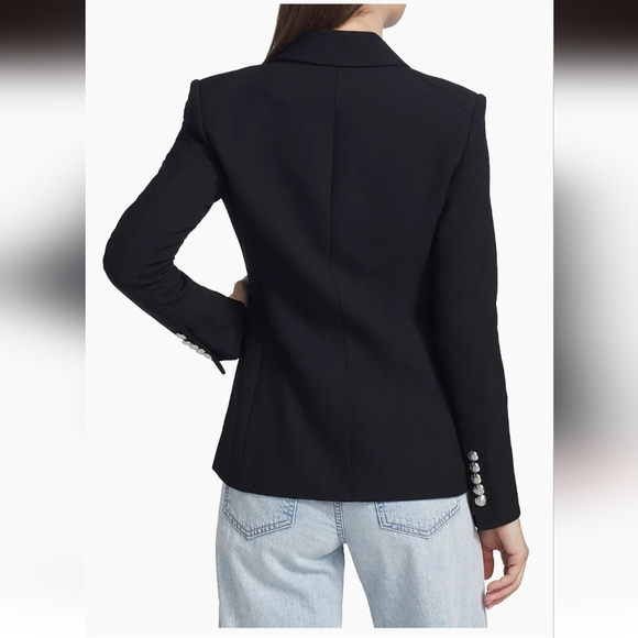 NWT Miller Dickey JacketBlack Flap-Pocket Double-Breasted Blazer Sz 6 - Picture 6 of 12